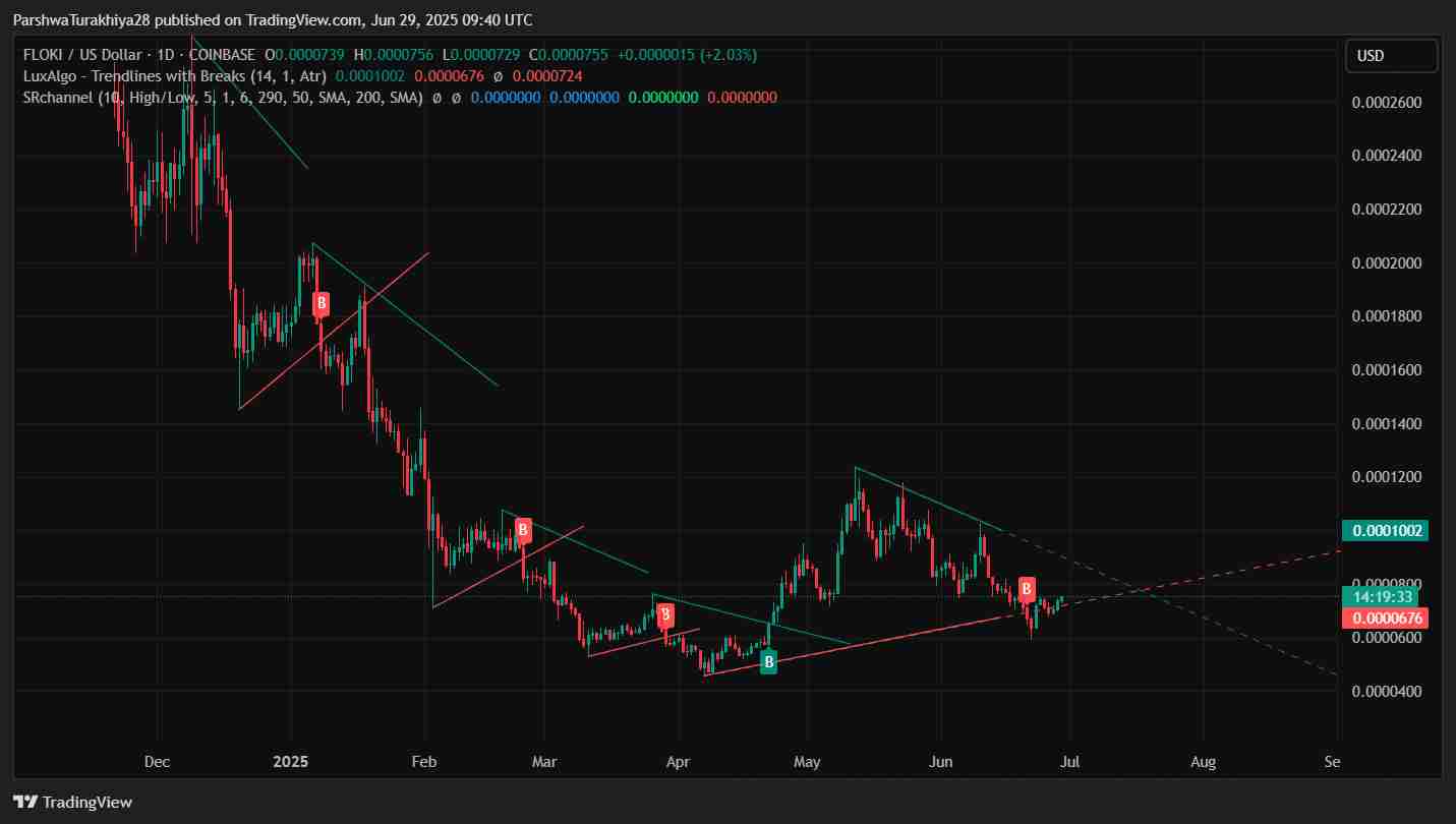 FLOKI币2025-2030 年价格预测：FLOKI 能否突破 0.00012 美元？
